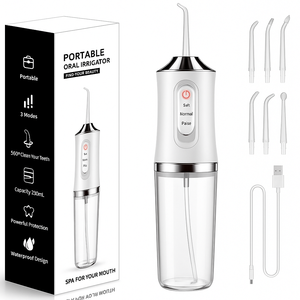 HYDRODENT®- Irrigador Bucal Portátil con Pulso de Agua a Presión + Envío Gratis🎁