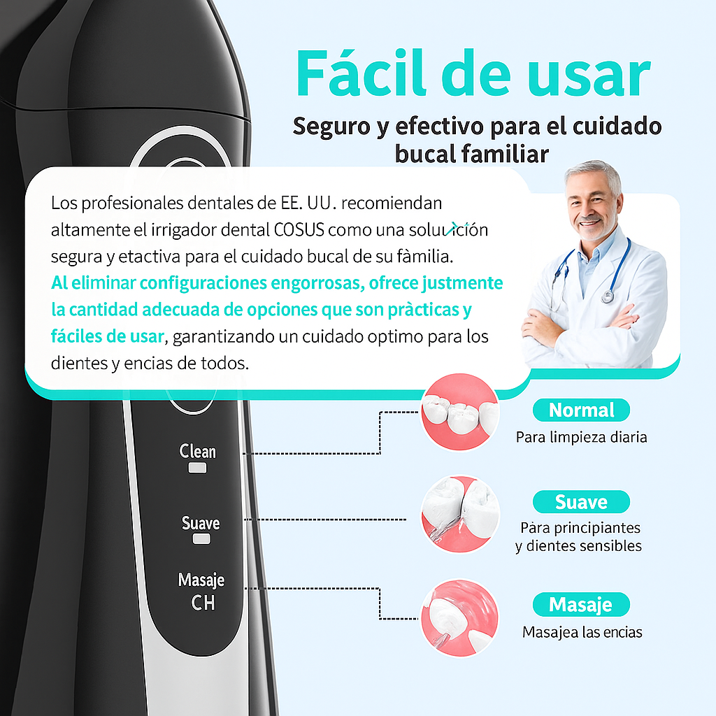 HYDRODENT®- Irrigador Bucal Portátil con Pulso de Agua a Presión + Envío Gratis🎁